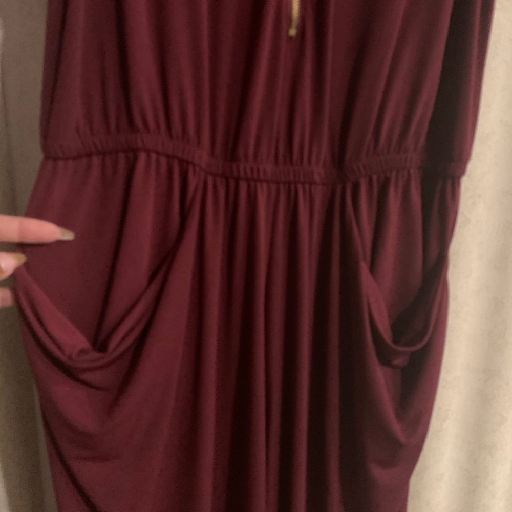 Burgundy jumpsuit - Picture 5 of 9